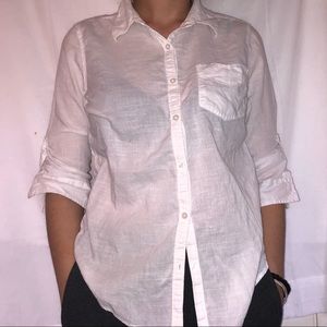 Semi sheer button down shirt